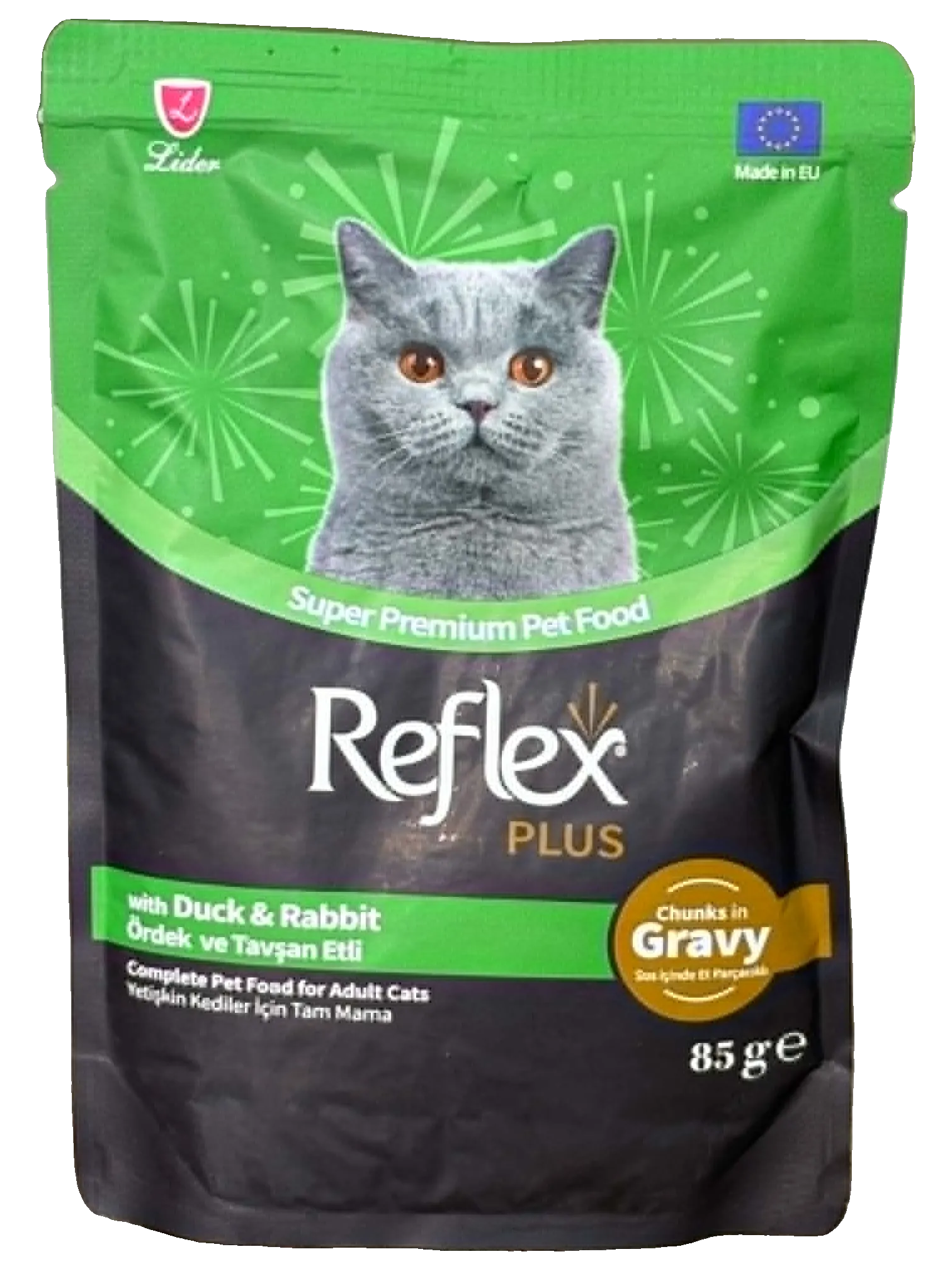 Reflex Plus Sachet Chat Canard & Lapin en Sauce 85 g