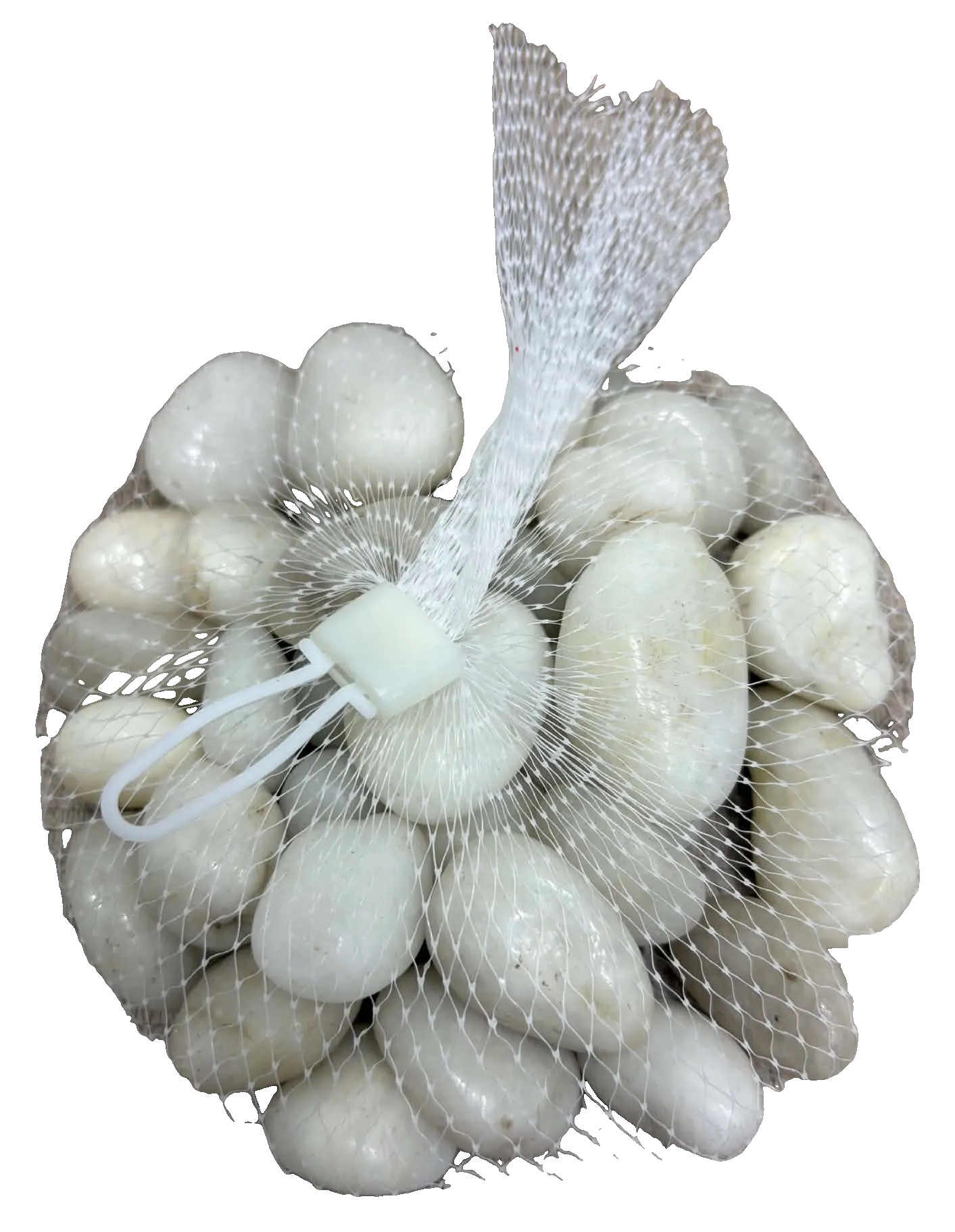 Galets blancs décoratifs pour aquarium