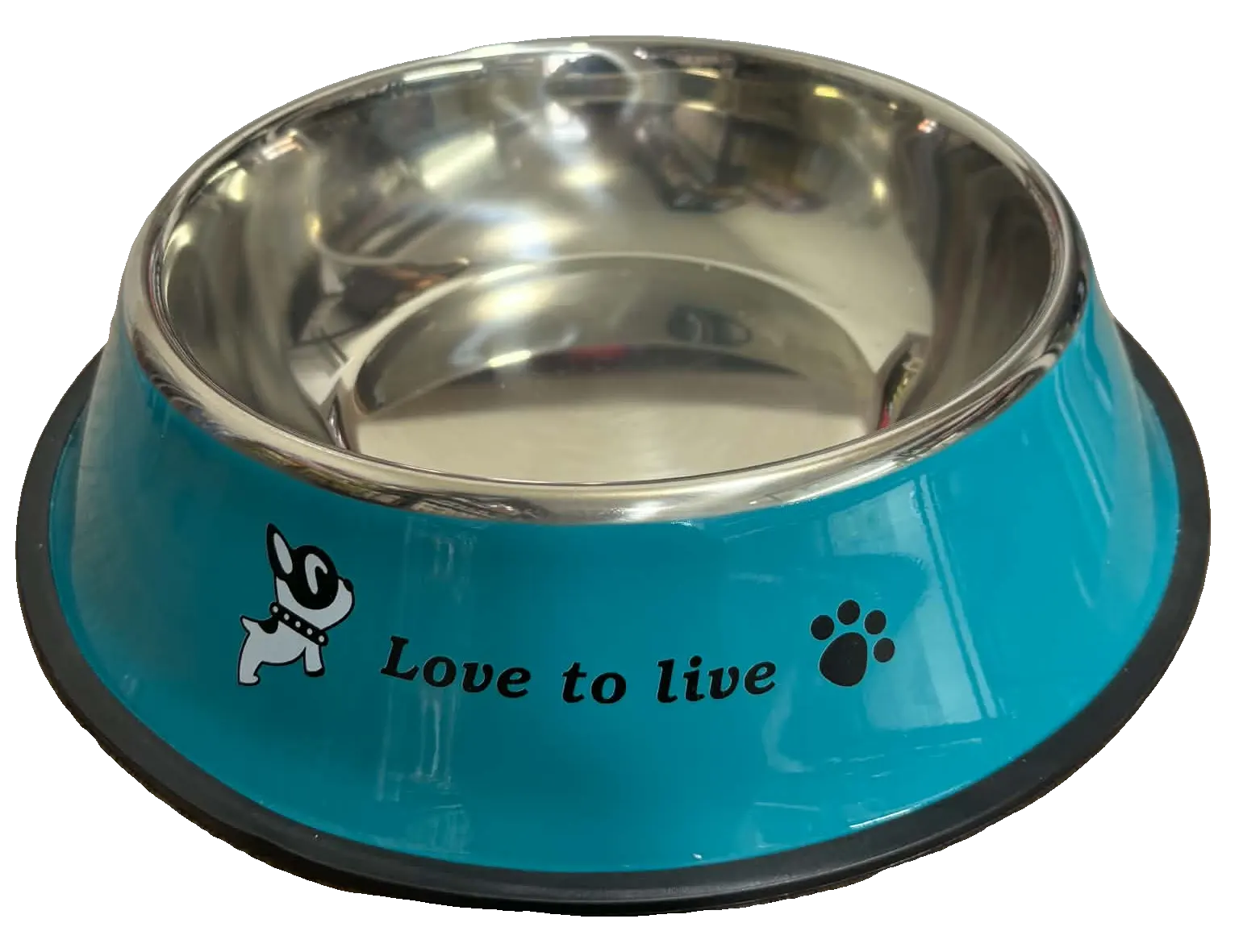 Gamelle inox « Love to live » – bleu, Taille 2